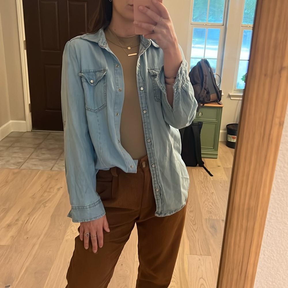 Denim co jean button up